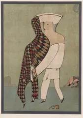 Couple enlacé by Mikhaïl Mikhaïlovitch Chemiakin, Lithographie couleur, sold Dec 2025