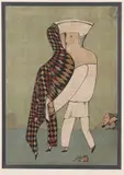 Couple enlacé by Mikhaïl Mikhaïlovitch Chemiakin, Lithographie couleur, sold Dec 2025
