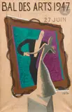 Projet d’affiche pour le Bal des Arts by Paul Colin, 1947, Gouache et mine de plomb, sold Dec 2025