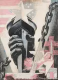 Projet d’affiche pour le Normandie by Jean Carlu, 1945, Gouache sur carton, sold Dec 2025