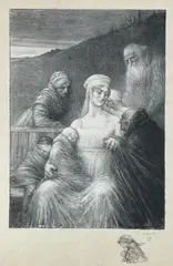 Les Réfugiés ; Les Maîtres chanteurs de la Paix. (Pl. 12 et 16 de la suite Jours de Guerre et de Paix). 1917 by Charles Léandre, Lithographie, sold Nov 2025