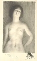 Torse de jeune fille. Vers 1900 by Charles Léandre, Lithographie, sold Nov 2025