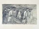 La Sortie de la mine by Théophile Steinlen, Affiche d'intérieur pour Les Gueules noires d'E, sold Nov 2025