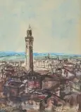 Vue de Sienne by Albert Laprade, Aquarelle, sold Nov 2025