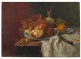 Nature morte aux grenades et oranges by Charles Philipard, Toile d'origine, sold Oct 2025