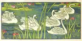 Les Cygnes by Louis John Read, Panneau décoratif, sold Oct 2025