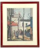Rue animée à Montmartre by Marko Stupar, Gouache, sold Oct 2025