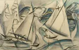 Les régates by Henry de Waroquier, Pastel, sold May 2024