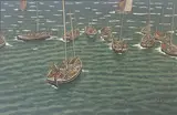 Bateaux au mouillage à Tréboul by Henri Rivière, Lithographie en couleurs sur papier monogrammé dans la planche en bas à droite, sold Apr 2024