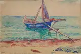 Marine " Les sabliers ? by Jan Peszke, Aquarelle, sold Apr 2025