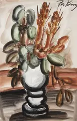 Bouquet de fleurs by Franz Priking, 1965, Aquarelle sur papier, sold Apr 2025