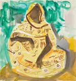 Femme assise by Roger Limouse, Aquarelle sur papier collé sur panneau, sold Apr 2025