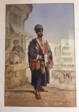 Scène de vie au Caire, le marchand de babouches by Amadéo Preziosi, Lithographie signée en bas à droite et numérotée, sold Mar 2017