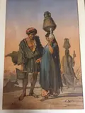 Scène de vie au Caire, la marchande d'eau by Amadéo Preziosi, Lithographie signée à gauche et numérotée, sold Mar 2017