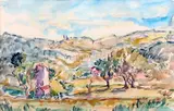 Paysage de Provence by Venance Curnier, Aquarelle signée en bas à droite, sold Mar 2017