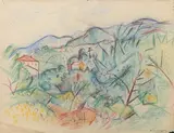Environs de Céret by Pinchus Krémègne, Pastel signé en bas à droite, sold Mar 2017