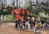 Le piqueux by Pierre Letellier, Pastel titré et signé en bas à gauche, sold Nov 2025
