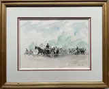 dit LA BRIGE Mariage by Joseph-Marie Le Tournier, Aquarelle et encre signée, sold Nov 2025