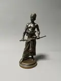 Guerrier arabe by Clement Leopold Steiner, Épreuve en bronze à patine brune signée sur l'arrière, sold Nov 2025