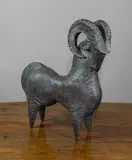 Bouquetin by Dominique Pouchain, Épreuve en terre cuite patinée, sold Nov 2025