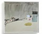 La plage by Jean Edelmann, Aquarelle et crayon, sold Feb 2024