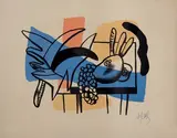 Nature morte aux fruits. 1948 by Fernand Léger, Lithographie en couleurs sur vélin d'Arches, sold Nov 2023