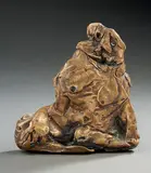 Personnage feminin by Paul Rebeyrolle, Bronze doré édité exclusivement pour l'Espace Paul Rebeyrolle par la Fonderie Bonvicini à, sold Nov 2023