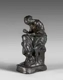Femme cousant ou la couseuse by Jules Dalou, vers 1870, Épreuve en bronze patiné, sold Dec 2024
