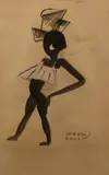Le Tumulte Noir by Paul Colin, Fusain et encre de Chine et lavis d'aquarelle sur papier bistre, sold Dec 2024