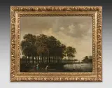 La chasse aux canards by Joris van der Haagen, Panneau de chêne, une planche, non parqueté, sold Dec 2024