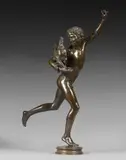 Le Vainqueur au combat de coqs by Alexandre Falguière, Bronze à patine brune, sold Dec 2024