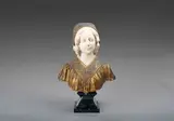 Buste de femme by Affortunato Gory, Bronze doré et marbre blanc, sold Dec 2024