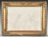 Déposition du Christ ou femmes au tombeau by Ary Scheffer, Crayon signé en bas à droite, sold Nov 2024