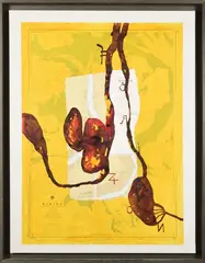 SHANGHAÏ by Richard Texier, 2004, Technique mixte et collage sur papier imprimé marouflé sur toile signée, sold Feb 2024