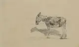 ÂNE (RECTO), PERSONNAGE (VERSO) by Camille Pissarro, Mine de plomb sur papier Pencil on paper, sold Nov 2023