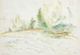 PAYSAGE POINTILLISTE by Dora Maar, Gouache sur papier, sold Nov 2023