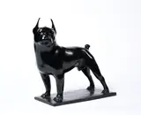 TOY, LE BOSTON TERRIER by François Pompon, 1973, Bronze à patine noire, sold Nov 2023