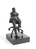 EN HOMMAGE À NOTRE AMI CESAR by André Barelier, Bronze sculpture with brown patina, sold Nov 2023