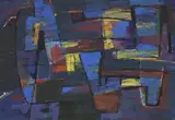 LES VITRAUX DE LA CATHÉDRALE by Maria Manton, 1954, Gouache sur papier, sold Nov 2023