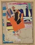 FORME OUVRE CLAIR by Arthur Aesbacher, 1965, Collage sur papier, sold Nov 2023