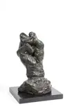 FIST by Enrico Donati, 1947, Bronze and glasses eyes, sold Nov 2023