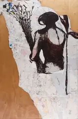 SANS TITRE by Jean-Charles Blais, 1988, Acrylique sur affiches arrachées, sold Nov 2023