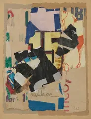 GAULIGU LOUPE by Arthur Aesbacher, 1962, Collage sur papier, sold Nov 2023