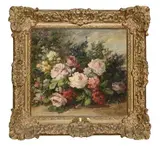 Nature morte de fleurs by Louis Boulange, Panneau, sold Jun 2023