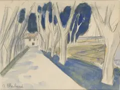 Sans titre by Auguste Chabaud, Mine de plomb et aquarelle sur papier, sold Mar 2023