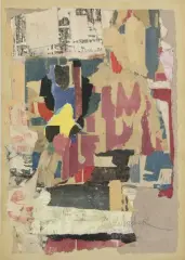 Etendard d’ustensile by Arthur Aesbacher, 1961, Collage sur papier, sold Mar 2023