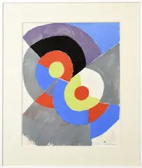 RYTHME COULEUR by Sonia Delaunay, 1961, Gouache sur papier, sold Dec 2022