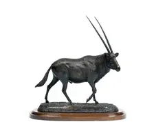 Gemsbok by Josechu Lalanda, 1990, Bronze à patine brune, sold Oct 2022