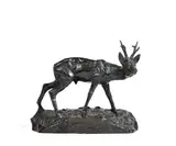 Brocard by Frantisek Jun Rous, Bronze à patine brune, sold Oct 2022