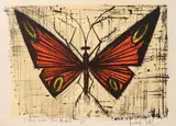 Papillon orange by Bernard Buffet, 1964, Lithographie en couleur sur papier, sold Jan 2026